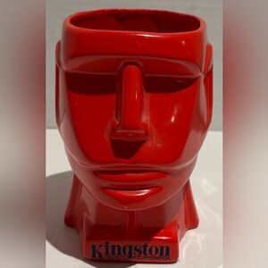 Vintage 1990’s Promotional Kingston Technology Red Head Pen Holder For Desk
